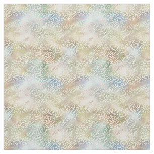 Gold Blue Green Leopard Print Stoff