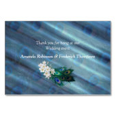 GOLD Blue-Green-Peacocks auf Emerald Green Tischnummer (Rückseite)