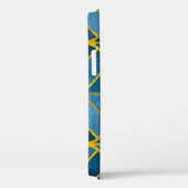 Gold Blue Grunge Muster Case-Mate iPhone Hülle (Rückseite / Rechts)