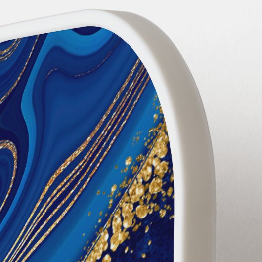 Gold Blue Individuelle Name Monogram Pickleball Pa Pickleball Schläger (Linke Seite)