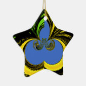 Gold Blue Keramik Ornament (Rechts)