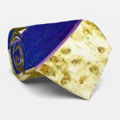 Gold Blue Krawatte (Gerollt)