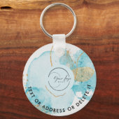 Gold Blue Lake Logo und QR Code Company Schlüssela Schlüsselanhänger (Vorderseite)