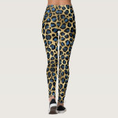 Gold Blue Leopard Leggings (Rückseite)