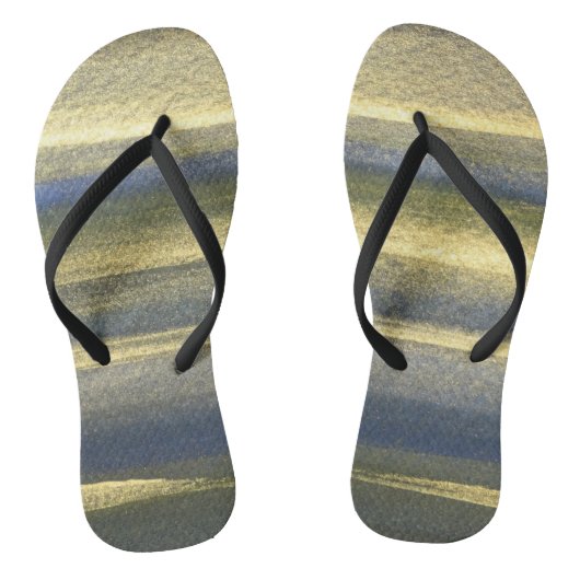 Gold Blue Line Custom Adult, Slim Rips Badesandalen (Fußbett)