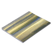 Gold Blue Lines Foto Notebook (80 Seiten B&W) Notizblock (Linke Seite)