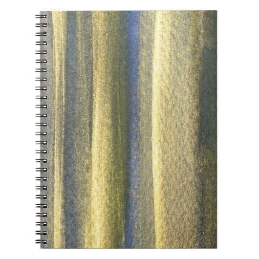 Gold Blue Lines Foto Notebook (80 Seiten B&W) Notizblock (Vorderseite)