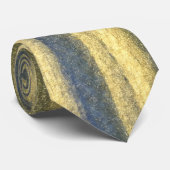 Gold Blue Lines Krawatte (Gerollt)