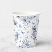 Gold & Blue Little Butterfly Boy Baby Dusche Pappbecher (Rechts)