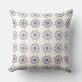 Gold Blue Mandala Blume Kissen