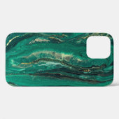 Gold Blue Marbling: Fluid Art Case-Mate iPhone Hülle (Rückseite (Horizontal))