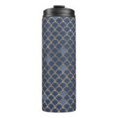 Gold & Blue Mermaid Thermosbecher (Vorderseite)