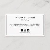 Gold Blue Painting Spritzer Beruflich Visitenkarte (Rückseite)