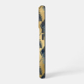 Gold Blue Palm Leaf iPhone 16 Case iPhone 16 Hülle (Linke Seite)