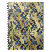 Gold Blue Palm Leaf Journal  Notizblock (Vorderseite)