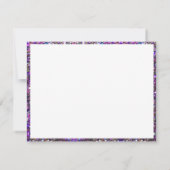 Gold Blue Pink Glitzer Handgeschriebenes Script El Mitteilungskarte (Rückseite)