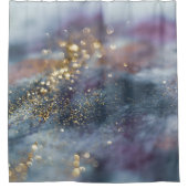 Gold Blue Purple Glitter Glam 1 Duschvorhang (Vorderseite)