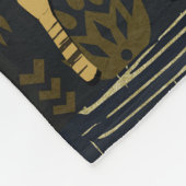 Gold Blue Red Safari World Map Afrikanische Tiere Fleecedecke (Ecke)