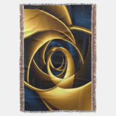 gold blue spiral abstract vortex pattern luxury ge decke (Vorderseite Vertikal)