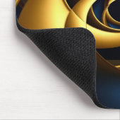 gold blue spiral abstract vortex pattern luxury ge mousepad (Ecke)
