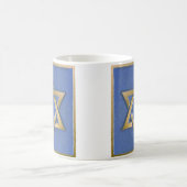 Gold Blue Star von David Art Blocks Tasse (Mittel)