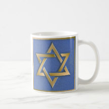 Gold Blue Star von David Art Blocks Tasse