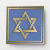 Gold Blue Star von David Art Panel Fotoplatte (Vorderseite)