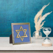 Gold Blue Star von David Art Panel Fotoplatte (InSitu)