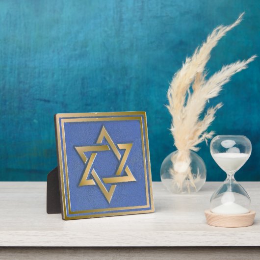 Gold Blue Star von David Art Panel Fotoplatte (InSitu)