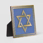 Gold Blue Star von David Art Panel Fotoplatte (Vorderseite)