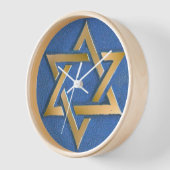 Gold Blue Star von David Art Panel Krawatte oder L Uhr (Winkel)