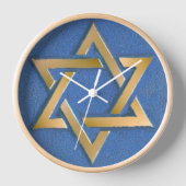 Gold Blue Star von David Art Panel Krawatte oder L Uhr (Vorderseite)