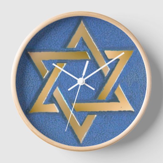 Gold Blue Star von David Art Panel Krawatte oder L Uhr (Vorderseite)