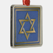 Gold Blue Star von David Art Panel Ornament Aus Metall (Rechts)