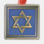 Gold Blue Star von David Art Panel Ornament Aus Metall (Vorne)