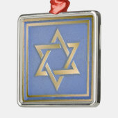 Gold Blue Star von David Art Panel Ornament Aus Metall (Links)