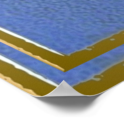 Gold Blue Star von David Art Panel Poster (Ecke)