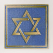 Gold Blue Star von David Art Panel Puzzle (Vertikal)