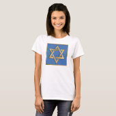 Gold Blue Star von David Art Panel T - Shirt (Vorne ganz)