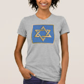 Gold Blue Star von David Art Panel T - Shirt (Vorderseite)