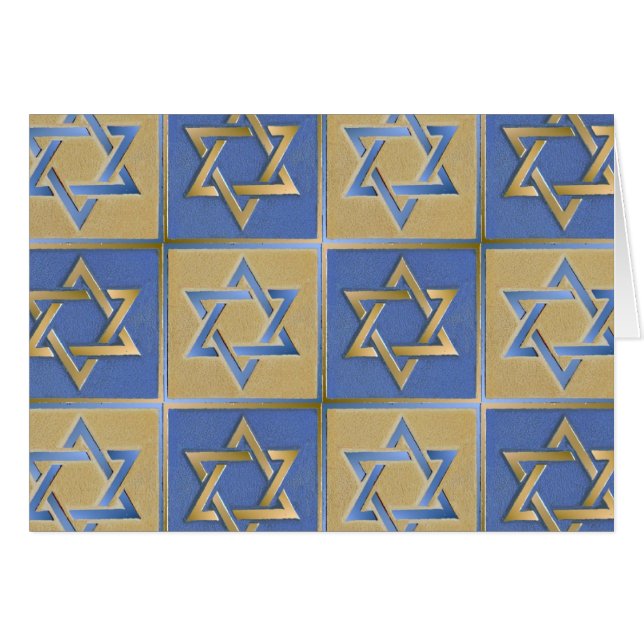 Gold Blue Star von David Art Panels (Vorderseite (Horizontal))
