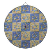 Gold Blue Star von David Art Panels Dartscheibe (vorne)