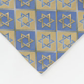 Gold Blue Star von David Art Panels Fleecedecke (Ecke)