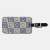 Gold Blue Star von David Art Panels Gepäckanhänger (Vorderseite horizontal)
