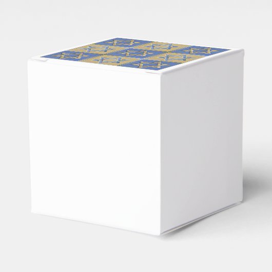 Gold Blue Star von David Art Panels Geschenkschachtel (Vorderseite)
