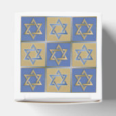 Gold Blue Star von David Art Panels Geschenkschachtel (Oben)
