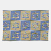 Gold Blue Star von David Art Panels Geschirrtuch (Horizontal)