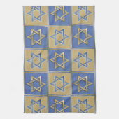 Gold Blue Star von David Art Panels Geschirrtuch (Vertikal)