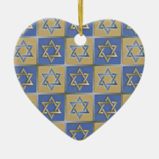 Gold Blue Star von David Art Panels Keramikornament