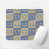 Gold Blue Star von David Art Panels Mousepad (Mit Mouse)